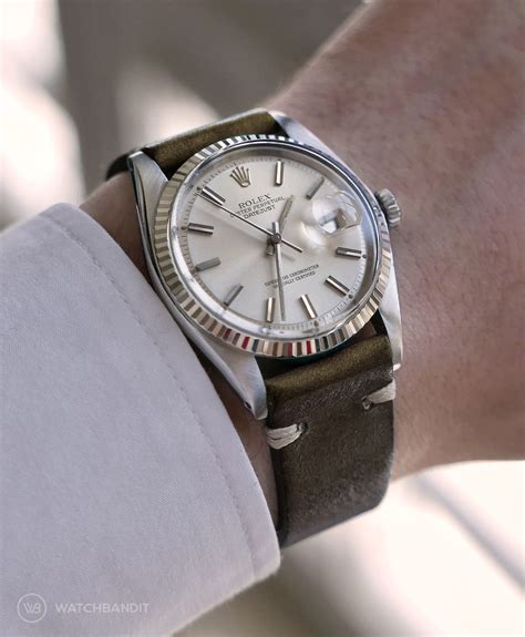 rolex datejust on leather strap|rolex datejust strap guide.